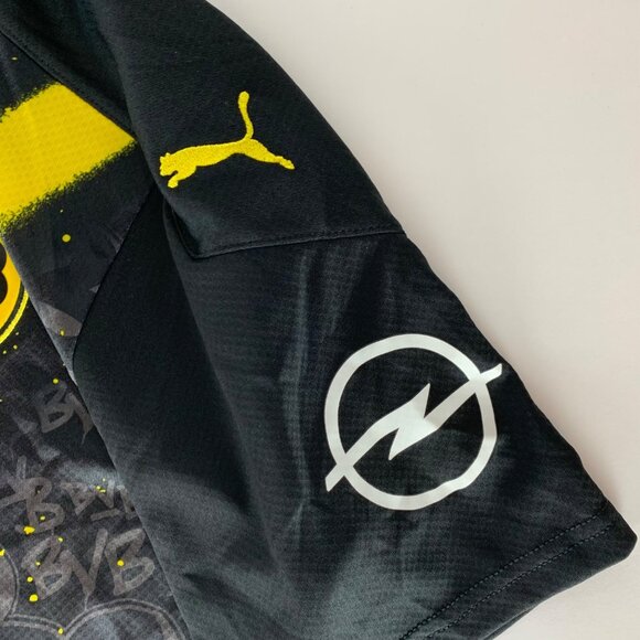 Borussia Dortmund BVB Black Puma Soccer Jersey Mens Large - Picture 3 of 9